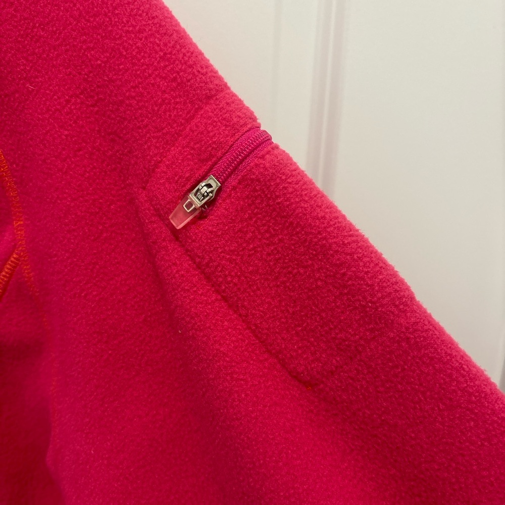 The Black Dog Women's Fleece Quarter Zip Pullover- Small/Pink and Orange - Picture 4 of 4